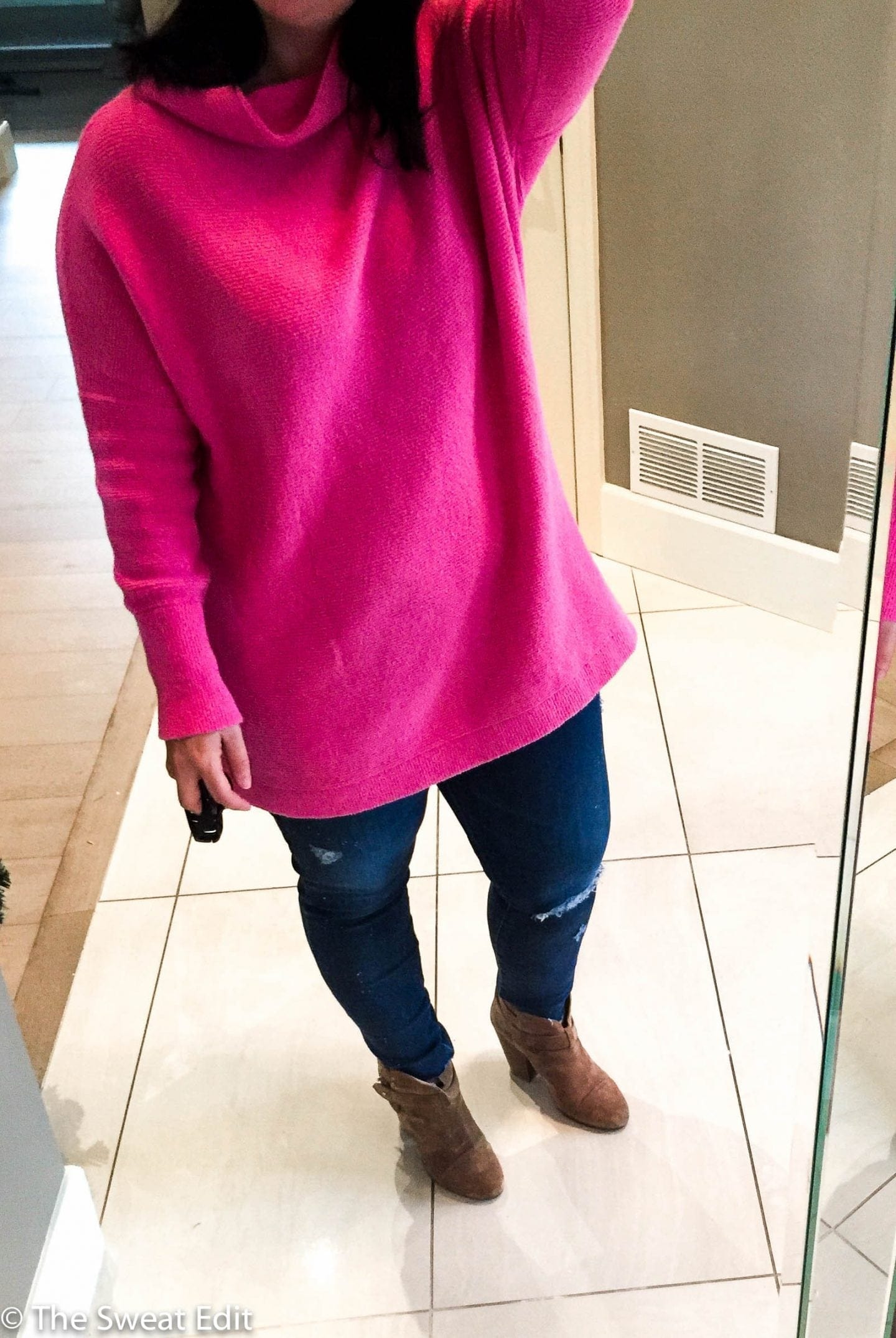 The Perfect Pink Sweater! Free People Ottoman Slouchy Tunic
