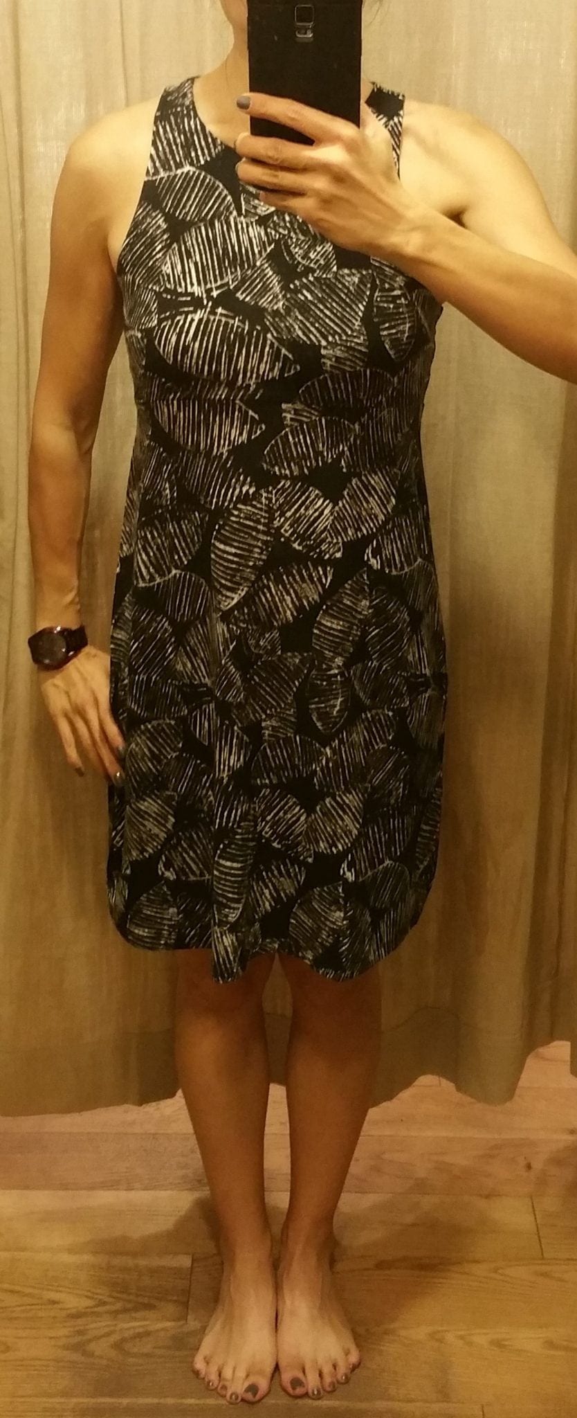 ATHLETA FIT REVIEW (Part 1): Santorini High Neck Printed Dress, Santorini  High Neck Mix Stripe Dress, Brookfield Dress, and Side Gather T-Shirt Dress  - The Sweat Edit