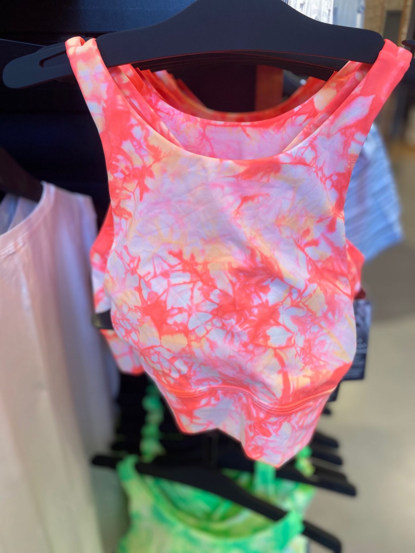 New In Store! Neon Tie Dye Energy Bras + Align Wide Leg Crop in