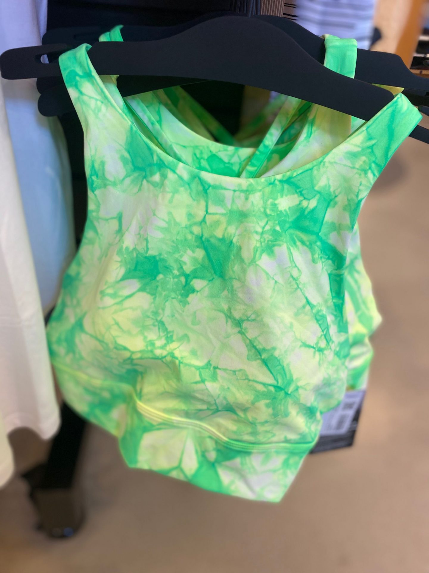 New In Store! Neon Tie Dye Energy Bras + Align Wide Leg Crop in