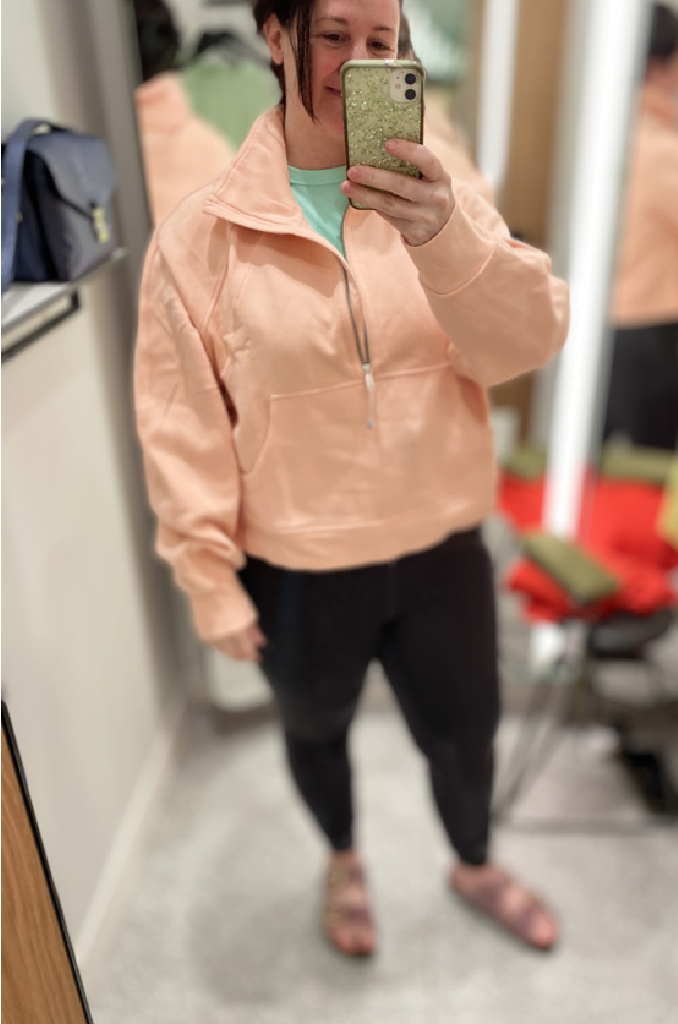 fitting room try-on scuba oversized half zip hoodie - lululemon sweatshirts - lululemon sweatshirt - lululemon women’s sweatshirts