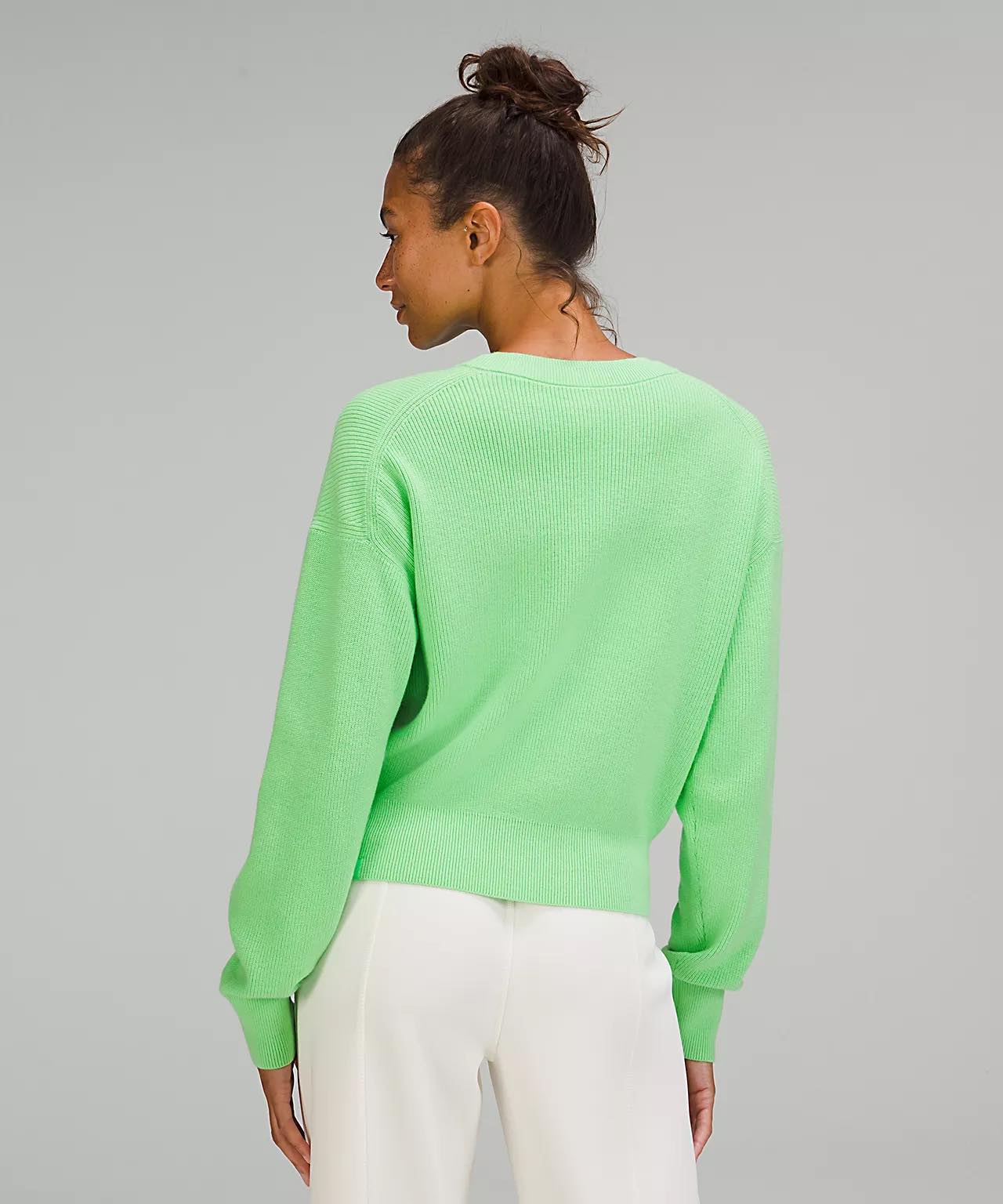 Waist Length Crewneck Sweater - scream green - lululemon sweater 3