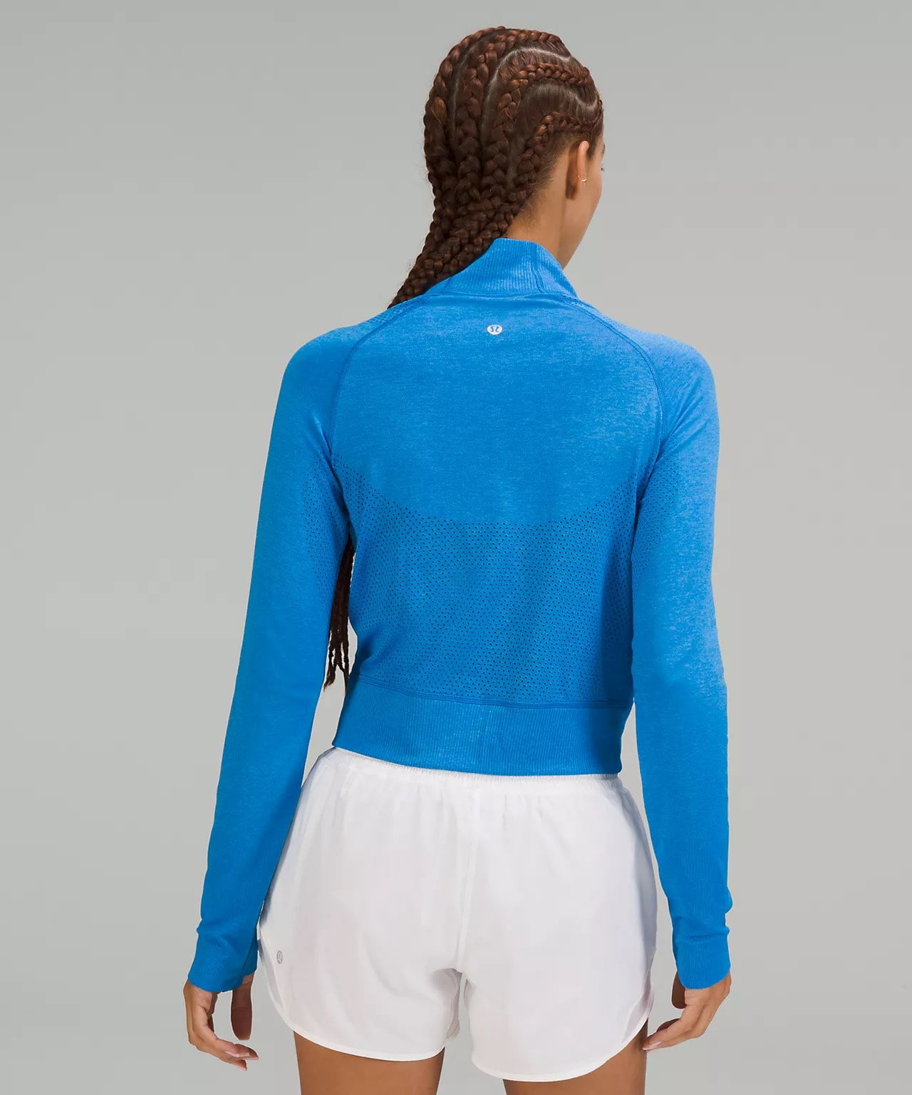 Breathable Textured Knit Training Jacket poolside:aero blue 3