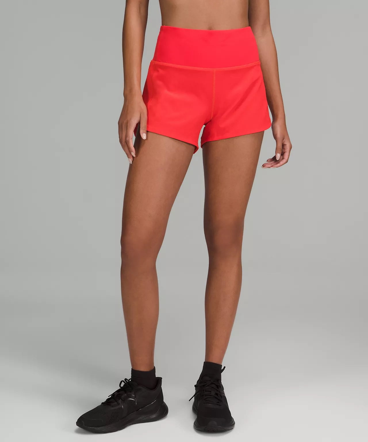 lululemon run shorts - Speed Up High-Rise Lined Short 4 - lululemon colour Carnation Red