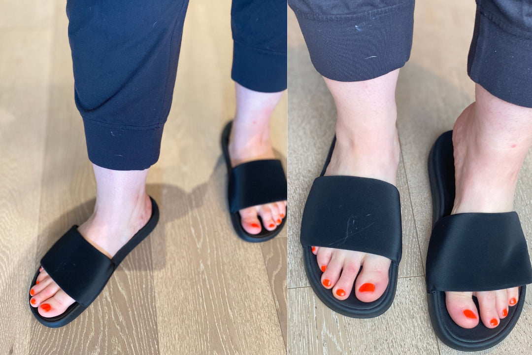 Target or Lululemon….these sandals are looking pretty similar to me.