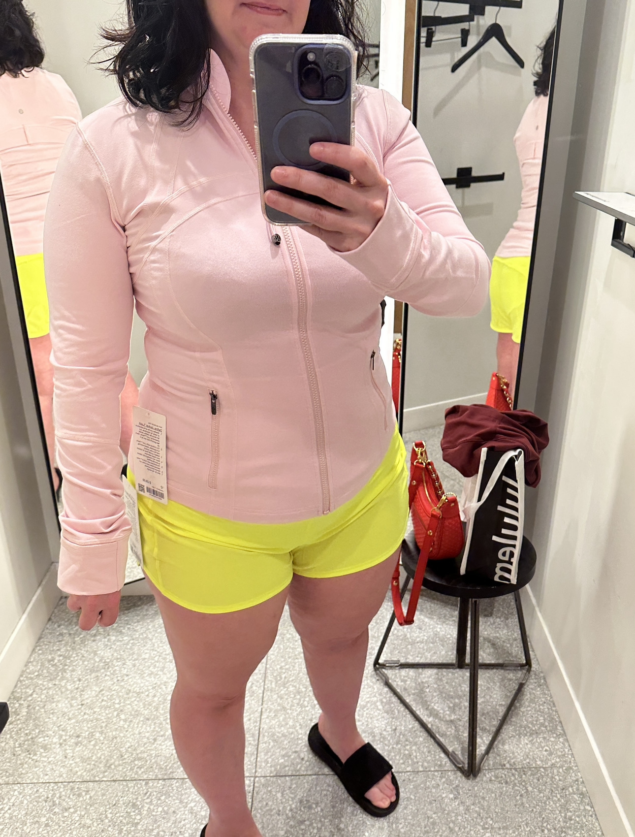 lululemon Try-On Haul | Cropped Define Mesh Jacket, Lightweight Tennis Mid-Rise Track Pants, Speed Up Shorts on Mid-Size