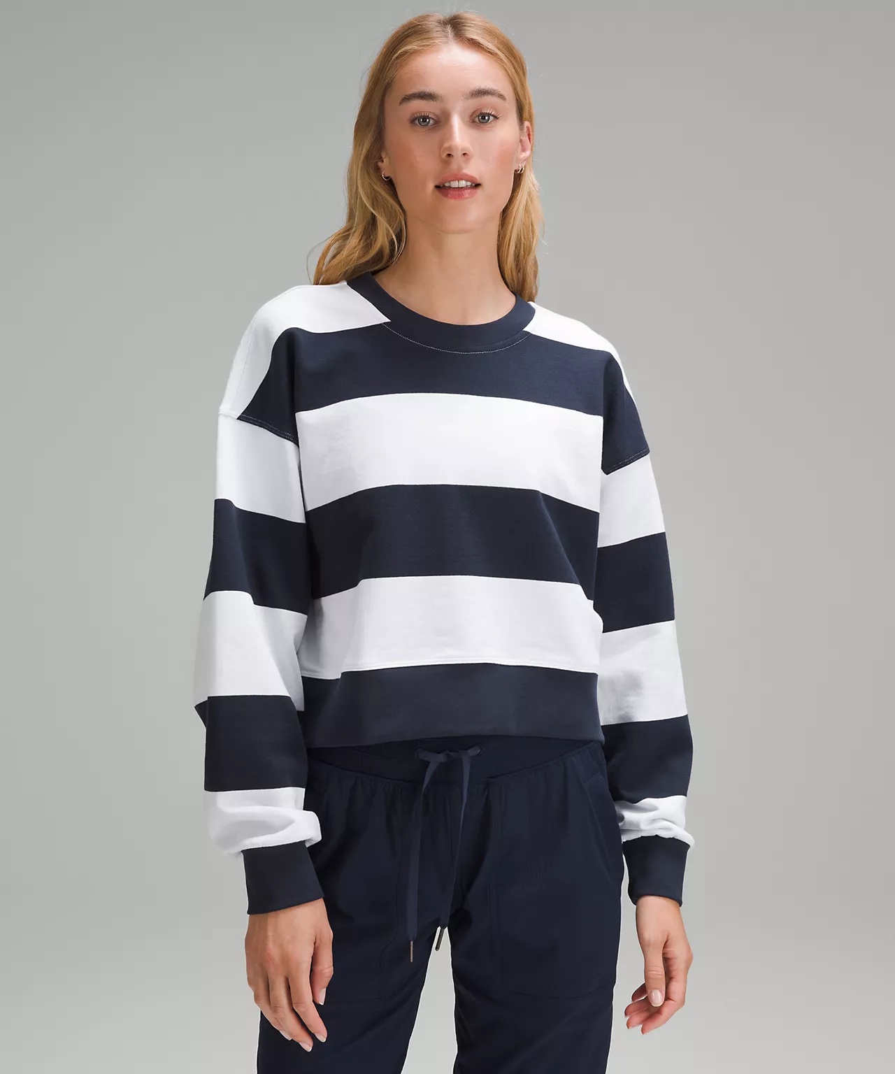 Perfectly Oversized Cropped Crew Stripe Online Only for lululemon's weekly product drop