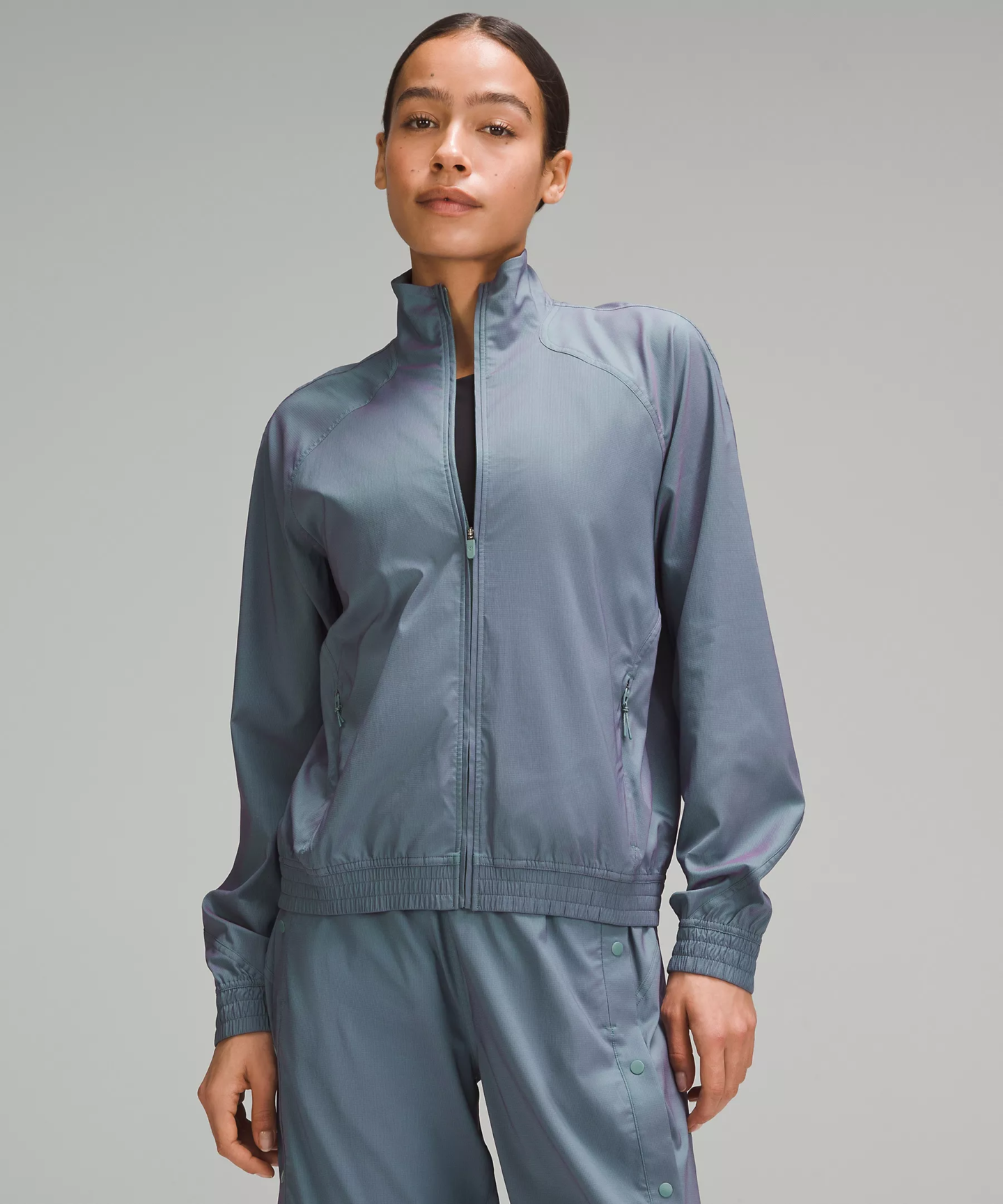 Relaxed-Fit Track Jacket Iridescent