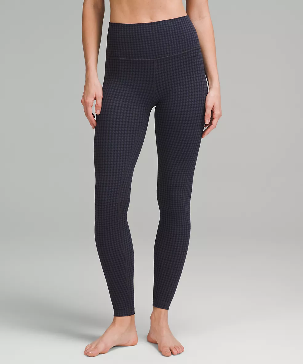 Micro Houndstooth Blue Multi - lululemon Align™ High-Rise Pant 28"